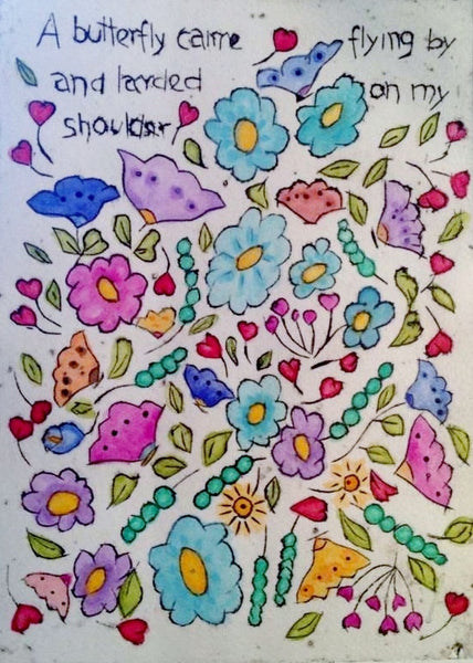 WHEN A BUTTERFLY LANDED ON MY SHOULDER